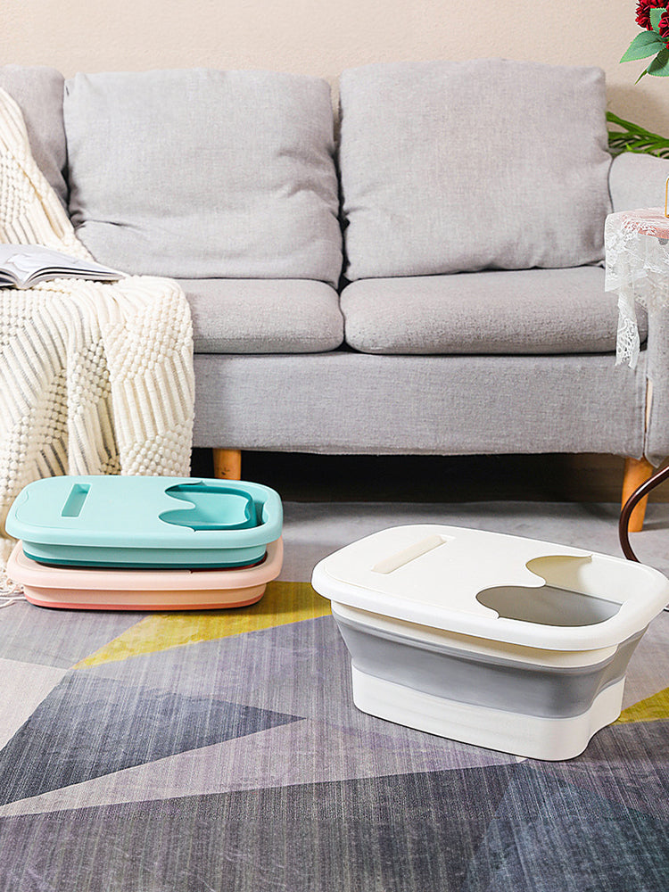 Cubo de masaje plegable para baño de pies, cubo para remojo, lavabo plegable, Spa, cubo para baño de pies, Sauna para el hogar, bañera para pedicura