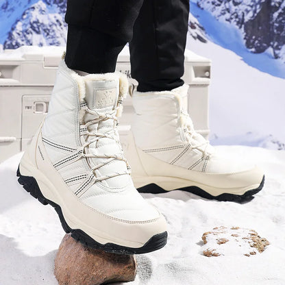 XIANG GUAN-zapatos de senderismo para hombre y mujer, botas de nieve impermeables, botas tácticas de escalada, deportes al aire libre, caza, Trekking, zapatillas Casuales
