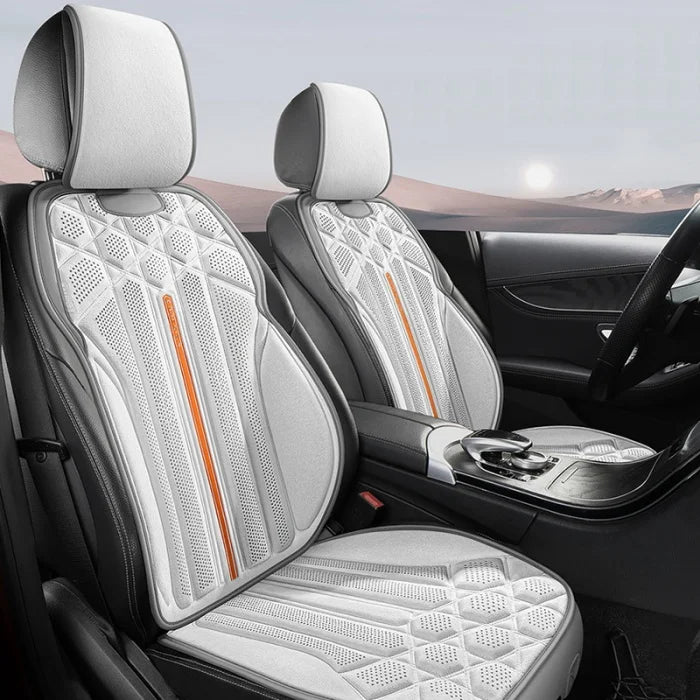 Funda transpirable para asiento de coche, cojín de soporte para asiento frontal de gamuza suave, estilo chaleco de moda, protección para asiento de coche, accesorios interiores