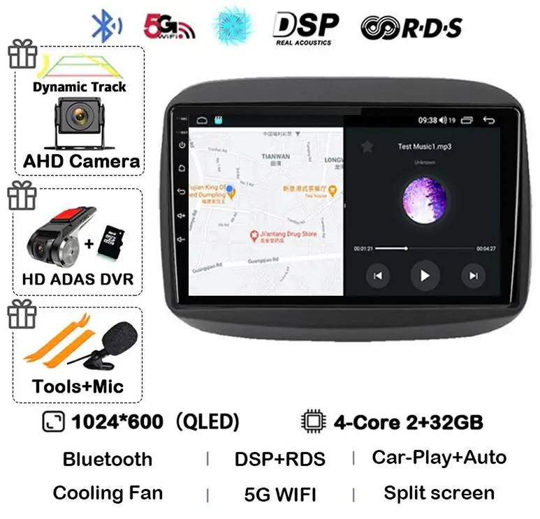 Android15 QLED para Fiat Mobi 2016 2017 2018 -2022 Radio de coche reproductor de vídeo Multimedia navegación GPS estéreo Carplay 4G WIFI sin DVD