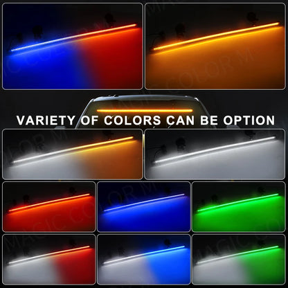 96 LED 3030 cuentas parabrisas delantero lámpara intermitente de emergencia barra de lámpara estroboscópica de coche señal de tráfico luz de advertencia de techo de coche 12V