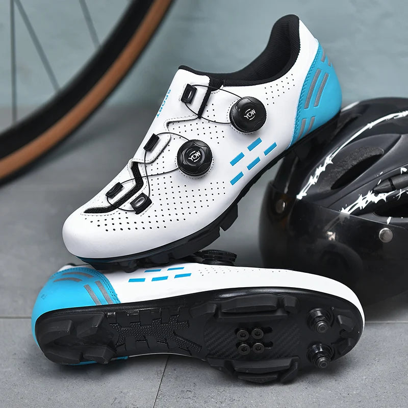 Nuevas zapatillas de ciclismo para hombre, zapatillas de ciclismo de carretera unisex, zapatillas antideslizantes para bicicleta de montaña, carreras, al aire libre, zapatillas de bicicleta de montaña para mujer