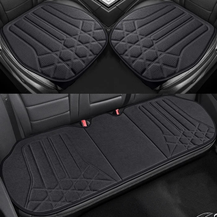 Funda transpirable para asiento de coche, cojín de soporte para asiento frontal de gamuza suave, estilo chaleco de moda, protección para asiento de coche, accesorios interiores