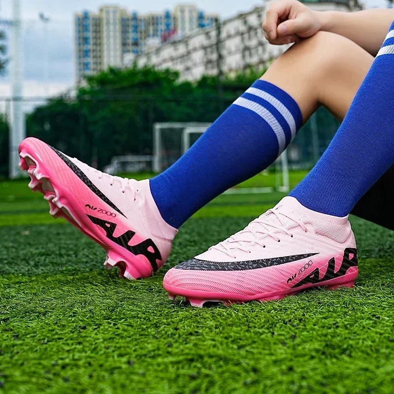 Nuevas zapatillas de deporte para hombre, botas de fútbol, botines de fútbol de caña media, zapatos de fútbol antideslizantes de alta calidad, superventas, FG/TF, fútbol sala interior