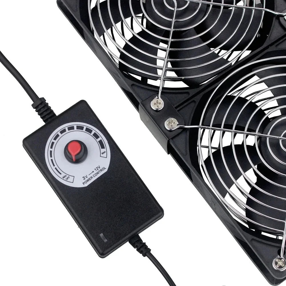 Ventilador de refrigeración con controlador, 120mm, 3000RPM, 12cm, 12V, 220V, Btc, máquina, chasis, estación de trabajo, radiador de gabinete, ventilador de servidor