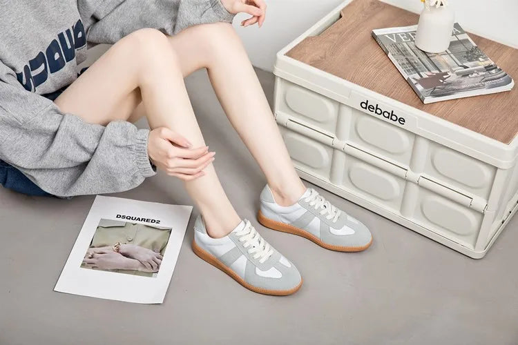 AIYUQI, zapatillas de deporte para mujer, novedad de 2025, zapatos de entrenamiento moral de cuero genuino para mujer, zapatos planos informales de primavera para mujer