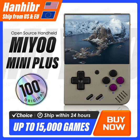Consola de juegos portátil Retro MIYOO Mini Plus V2 Mini + pantalla IPS consola de videojuegos clásica sistema Linux regalo para niños