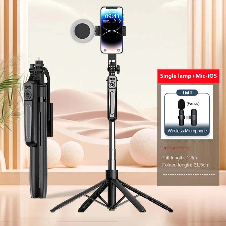 COOL DIER Nuevo trípode para cámara de teléfono inteligente, soporte para trípodes con obturador Bluetooth, soportes inalámbricos para palo de Selfie con soporte para teléfono
