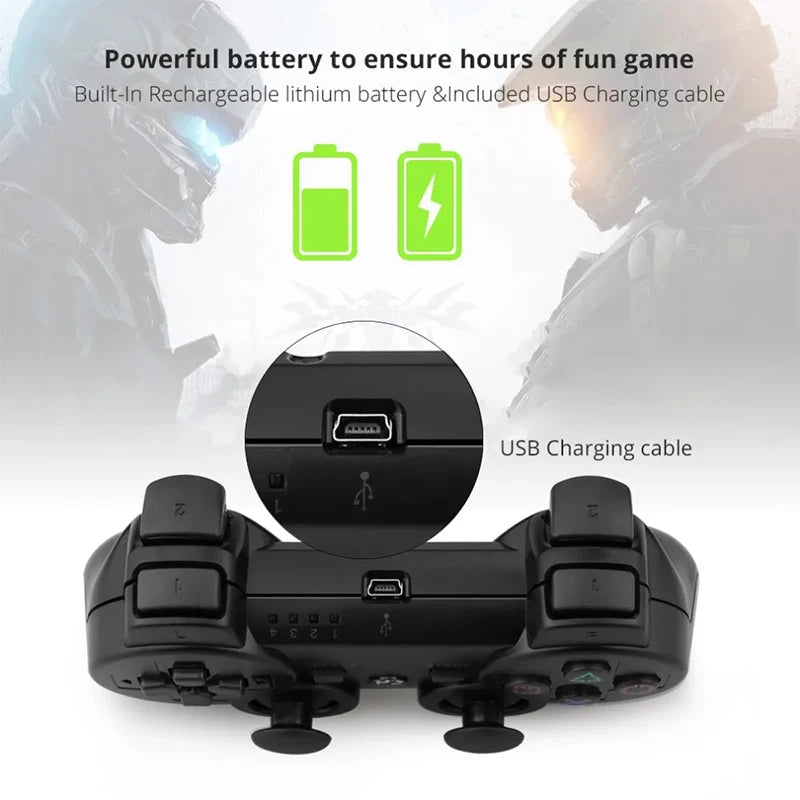 Controlador de PS3, compatible con mando inalámbrico Bluetooth para Play Station 3, consola de mando para PS3, Control para PC/IOS/Andro