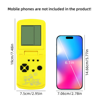 Consola de juegos electrónica de bloque, consola de juegos plegable portátil nostálgica, juguete, requiere preparar dos baterías n. ° 7 por uno mismo