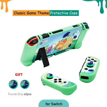 Para NS Switch Shell estuche rígido estilo "M" y "L" carcasa protectora cubierta fina piel NS Switch OLED accesorios de juego