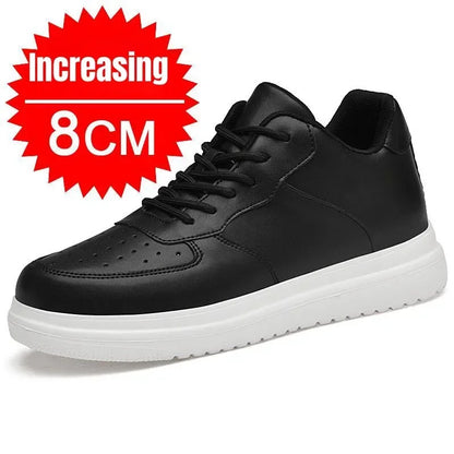 PDEP, nuevos zapatos con aumento De altura para Hombre, Zapatillas con elevador Invisible De 10cm, Zapatillas deportivas De cuero blanco, Zapatillas De Hombre talla grande 46