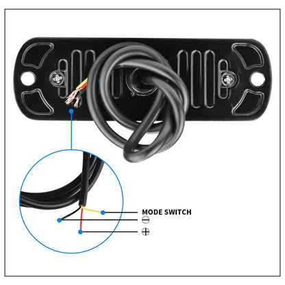 4x 4LED luz de advertencia de coche luz de avería de parrilla coche camión remolque baliza lámpara LED luz lateral ámbar para coches 12V - 24V