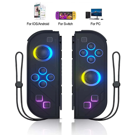 Controlador de mando Joy Pad para Nintendo Switch/Led Lite/Pc Joystick inalámbrico Rgb Grip soporte despertador y función Turbo 6 ejes
