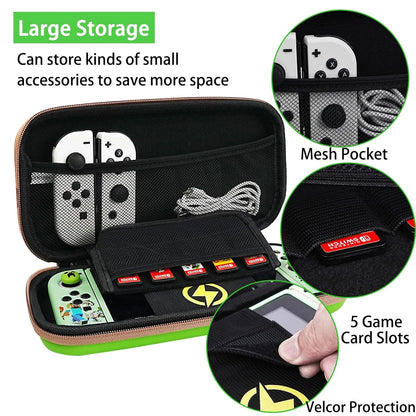 Funda protectora para Nintendo Switch 2, funda de viaje impermeable a prueba de golpes, 2 accesorios, carcasa dura