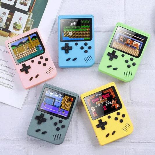 Mini consola de videojuegos portátil Retro, 8 bits, 3,0 pulgadas, LCD en Color, reproductor de juegos en Color para niños, construcción en 500 juegos
