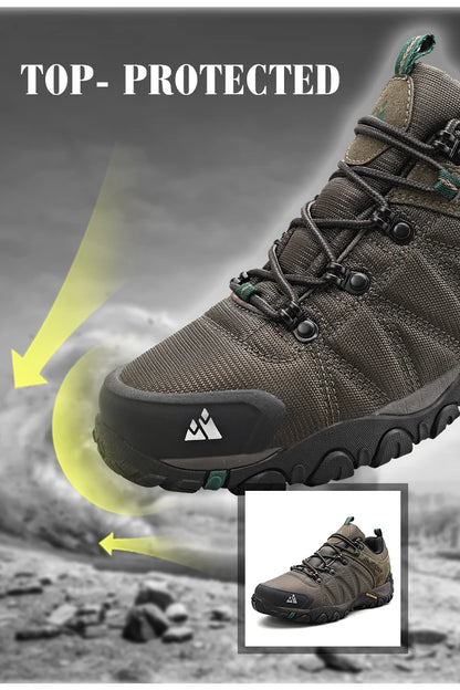 HIKEUP-zapatos de senderismo antideslizantes para hombre, calzado transpirable para exteriores, resistente a salpicaduras, para escalada, turismo, montaña