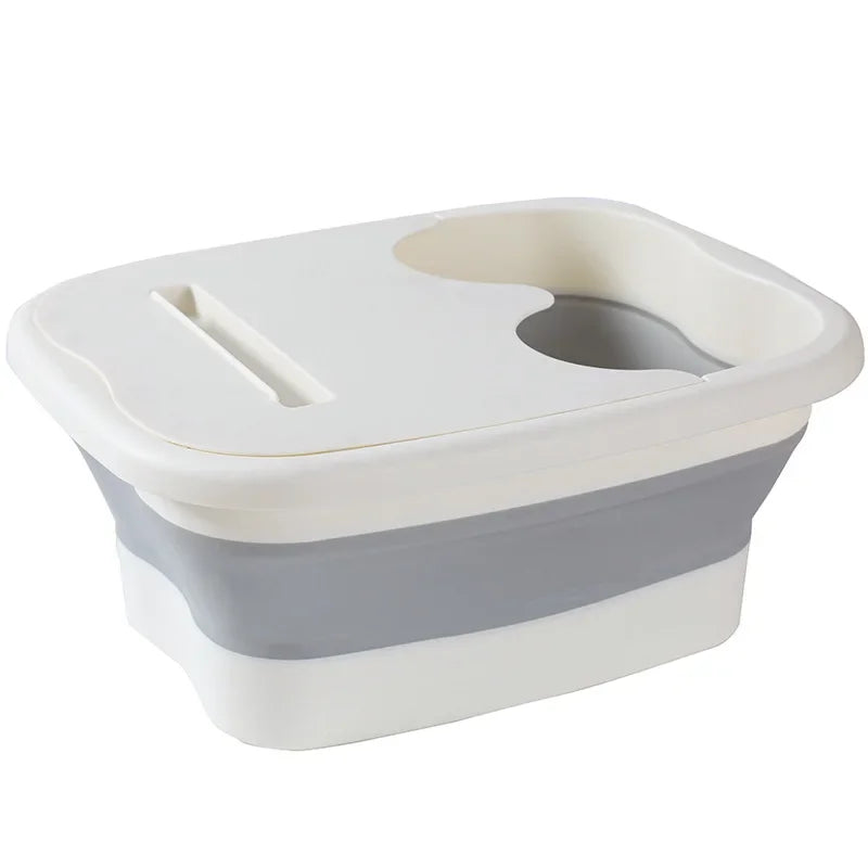 Cubo de masaje plegable para baño de pies, cubo para remojo, lavabo plegable, Spa, cubo para baño de pies, Sauna para el hogar, bañera para pedicura