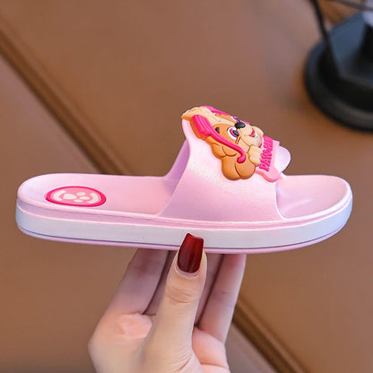 Zapatillas de Verano de la patrulla canina auténtica para niños y niñas, zapatos de playa antideslizantes, zapatillas de bebé