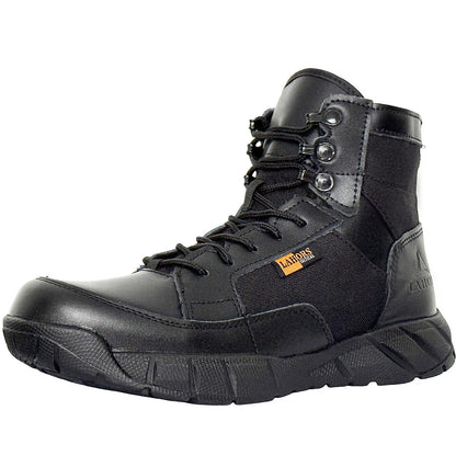 LAHORS, botas tácticas ligeras originales para hombre con cremallera, entrenamiento de combate, cordones, impermeables, zapatos transpirables para senderismo al aire libre