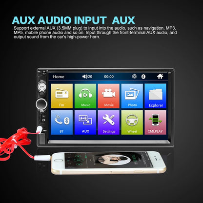 Podofo 2 din Radio de coche 7 "HD Autoradio reproductor Multimedia 2DIN pantalla táctil Auto audio estéreo de coche MP5 Bluetooth USB TF FM cámara