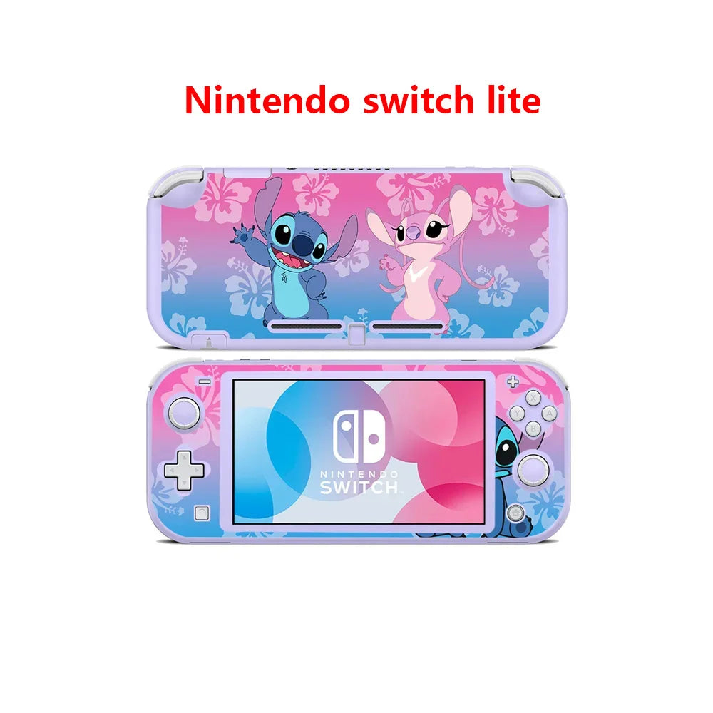 Stitch adecuado para Nintendo switch lite silicona color suave cubierta anticaída desmontable NS consola de juegos portátil funda protectora
