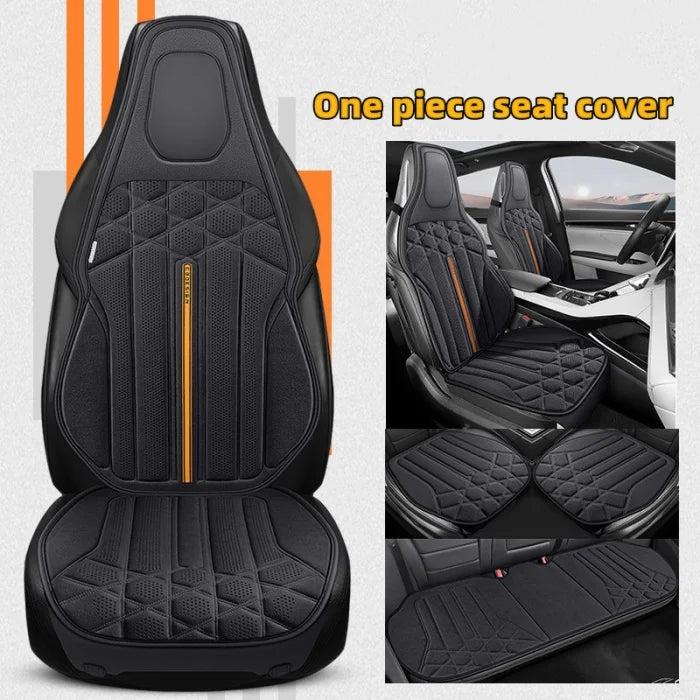 Funda transpirable para asiento de coche, cojín de soporte para asiento frontal de gamuza suave, estilo chaleco de moda, protección para asiento de coche, accesorios interiores