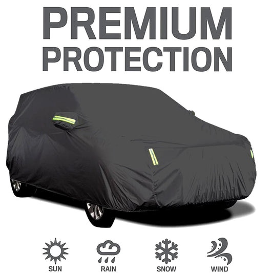 S-XXL cubierta de coche Sedan cubiertas completas con tira reflectante protección solar a prueba de polvo e impermeable UV resistente a los arañazos Universal