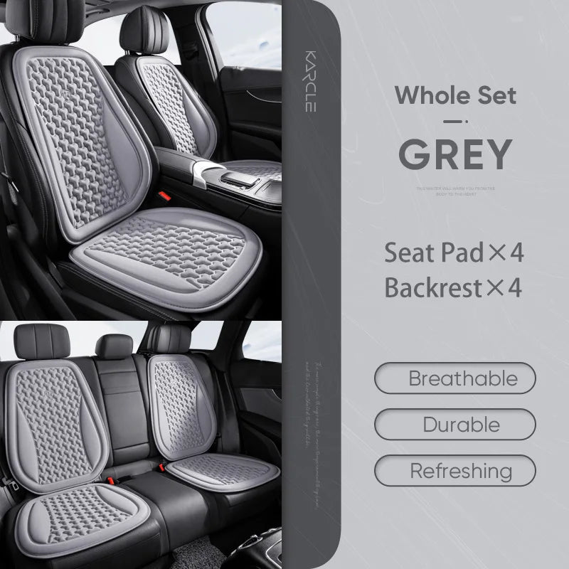 Funda Universal 3D para asiento de coche, alfombrilla protectora, cojín suave, diseño convexo Y, conjunto completo para la mayoría de los coches, accesorios interiores, almohadilla para asiento