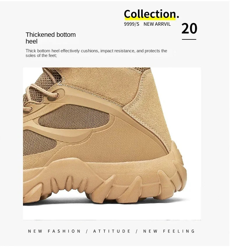 Zapatos de Hombre, botas tácticas, botas de campo de fuerzas especiales para Hombre, Zapatillas ligeras antideslizantes para exteriores, botas de motocicleta para Hombre