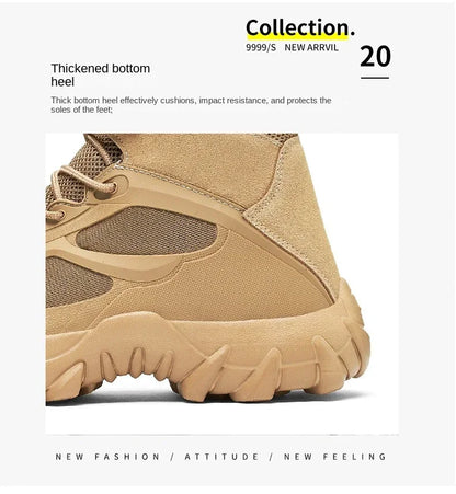 Zapatos de Hombre, botas tácticas, botas de campo de fuerzas especiales para Hombre, Zapatillas ligeras antideslizantes para exteriores, botas de motocicleta para Hombre