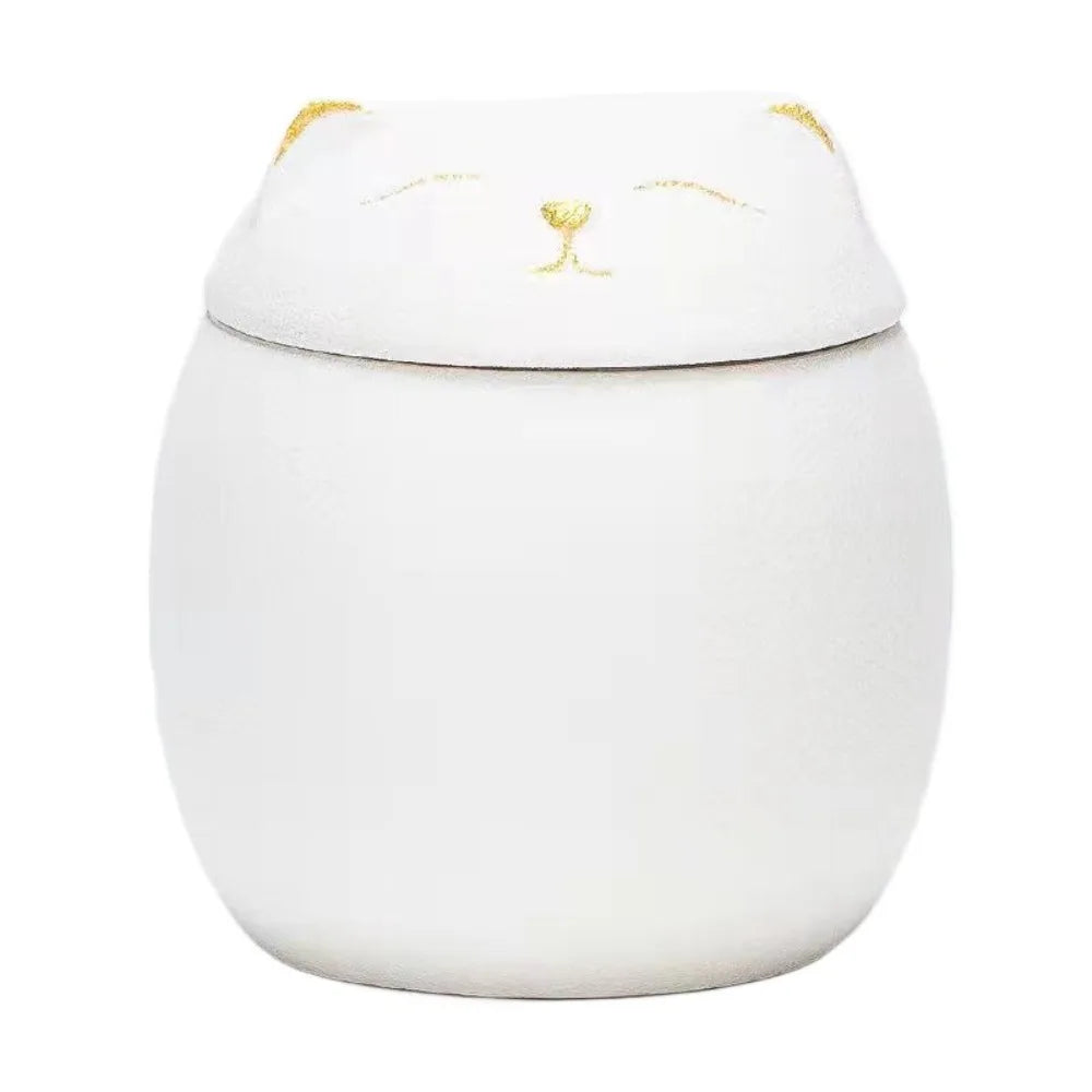 Urna funeraria de cerámica para mascotas, bonita caja de almacenamiento de cenizas de 200ml, tarro sellado a prueba de humedad, urnas de cremación para perros y gatos, suministros para perros