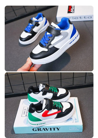 Zapatos deportivos con botón giratorio para niños, zapatos planos de malla transpirable con una sola red, novedad de verano, zapatos planos medianos y grandes para niños