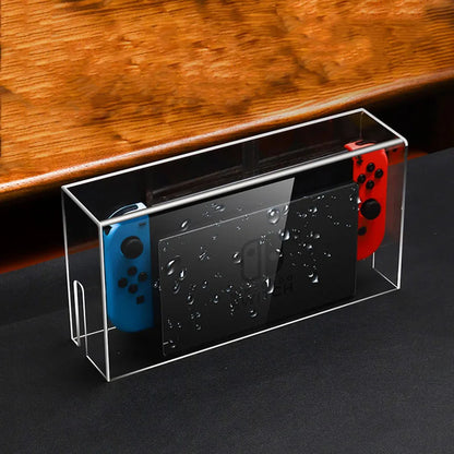 Caja de exhibición, cubierta antipolvo para Nintendo Switch NS, consola de juegos, funda protectora, cubiertas duras acrílicas, accesorios Oled para interruptor