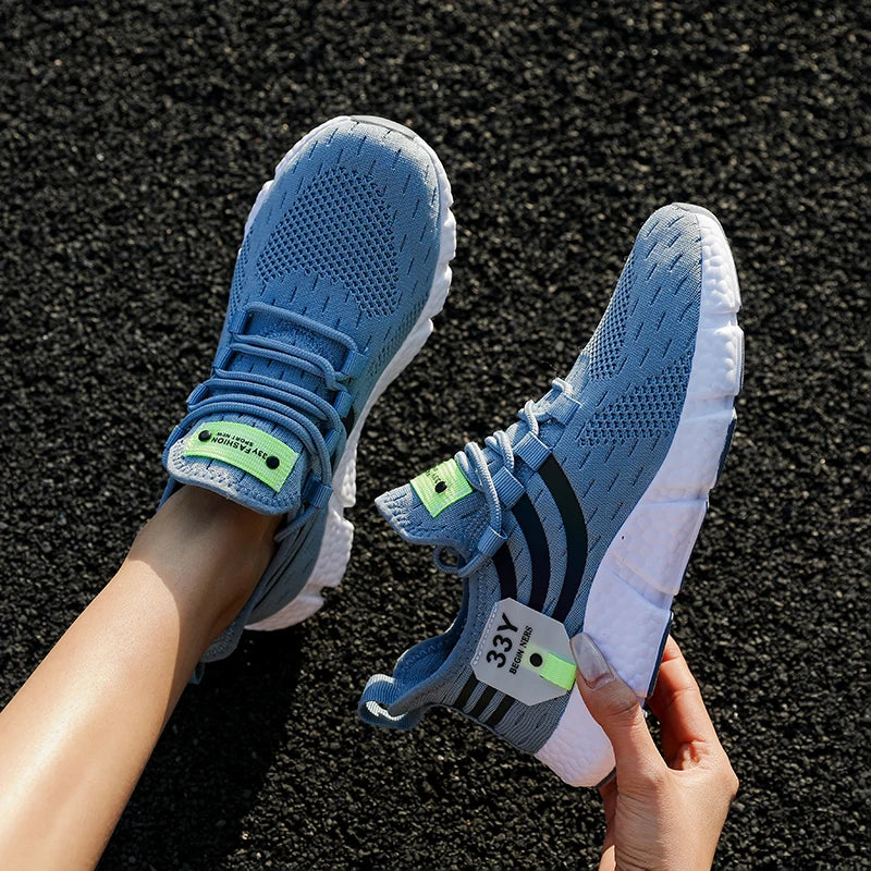 Zapatos deportivos informales para hombre, zapatillas ligeras transpirables, zapatillas de correr negras de malla para exteriores, zapatillas deportivas para correr Tenis para caminar