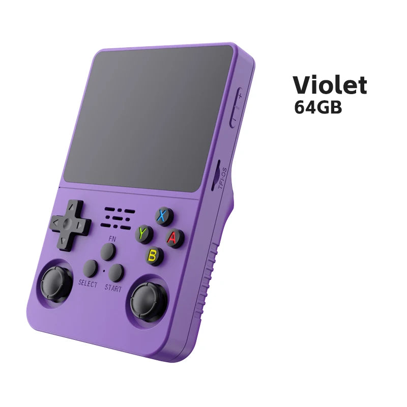 Consola de videojuegos portátil R36S, sistema Linux, pantalla IPS de 3,5 pulgadas, Mini reproductor de vídeo portátil, 64GB, 15000 juegos