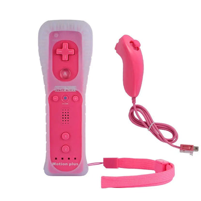 Controladores STORM WYRM compatibles con wii y Wii U con Motion Plus incorporado, controlador con funda de silicona y muñeca WU001