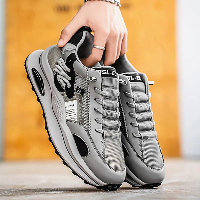 Zapatos deportivos informales para exteriores para hombre, cómodos, ligeros, antideslizantes, resistentes a la abrasión, suela suave y gruesa, zapatillas para correr