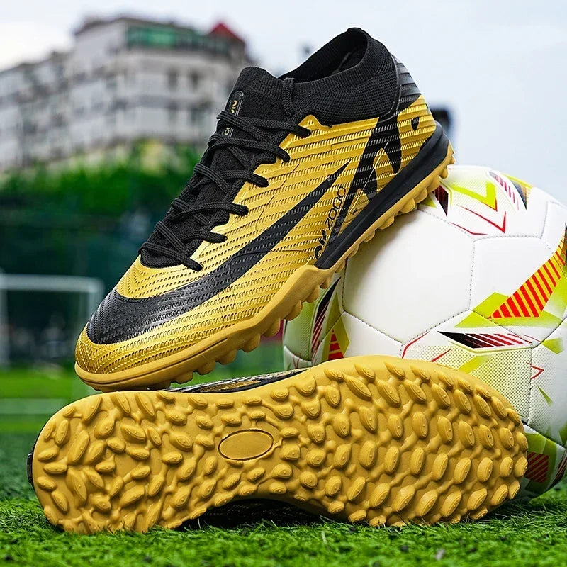 Nuevas zapatillas de deporte para hombre, botas de fútbol, botines de fútbol de caña media, zapatos de fútbol antideslizantes de alta calidad, superventas, FG/TF, fútbol sala interior