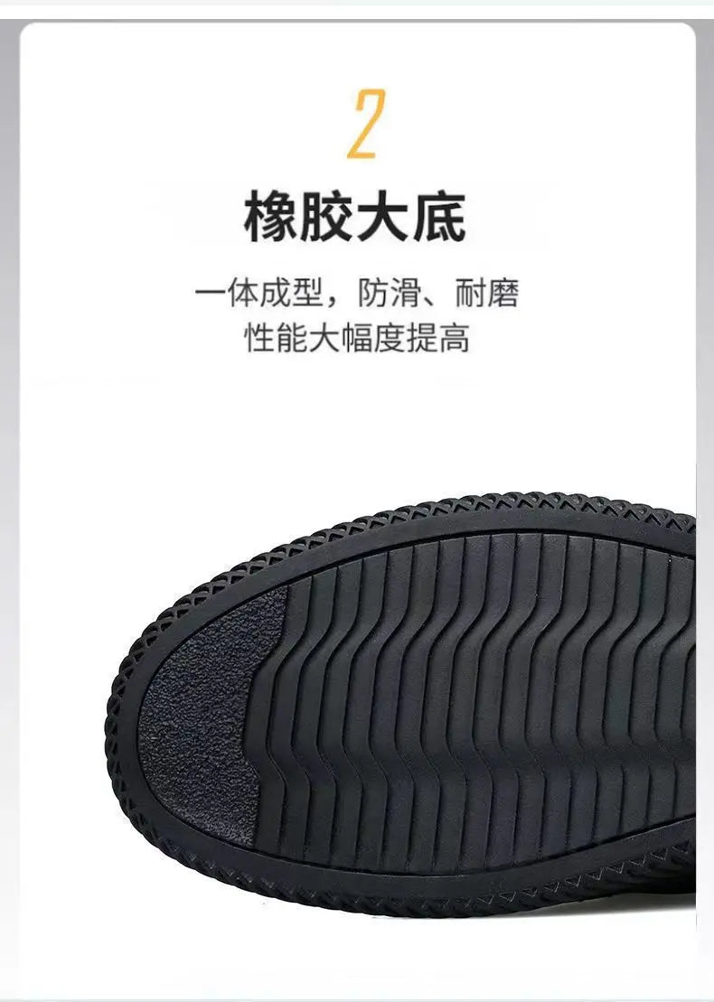 Mocasines de cuero PU para hombre, zapatos planos antideslizantes para caminar, zapatos informales transpirables sin cordones para exteriores para trabajo masculino, zapatillas de deporte para conducir en la oficina2