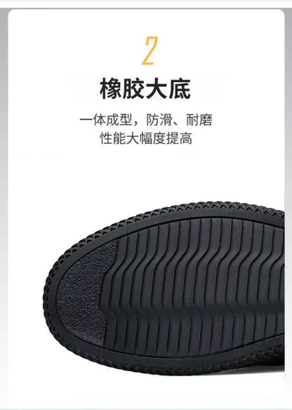 Mocasines de cuero PU para hombre, zapatos planos antideslizantes para caminar, zapatos informales transpirables sin cordones para exteriores para trabajo masculino, zapatillas de deporte para conducir en la oficina2