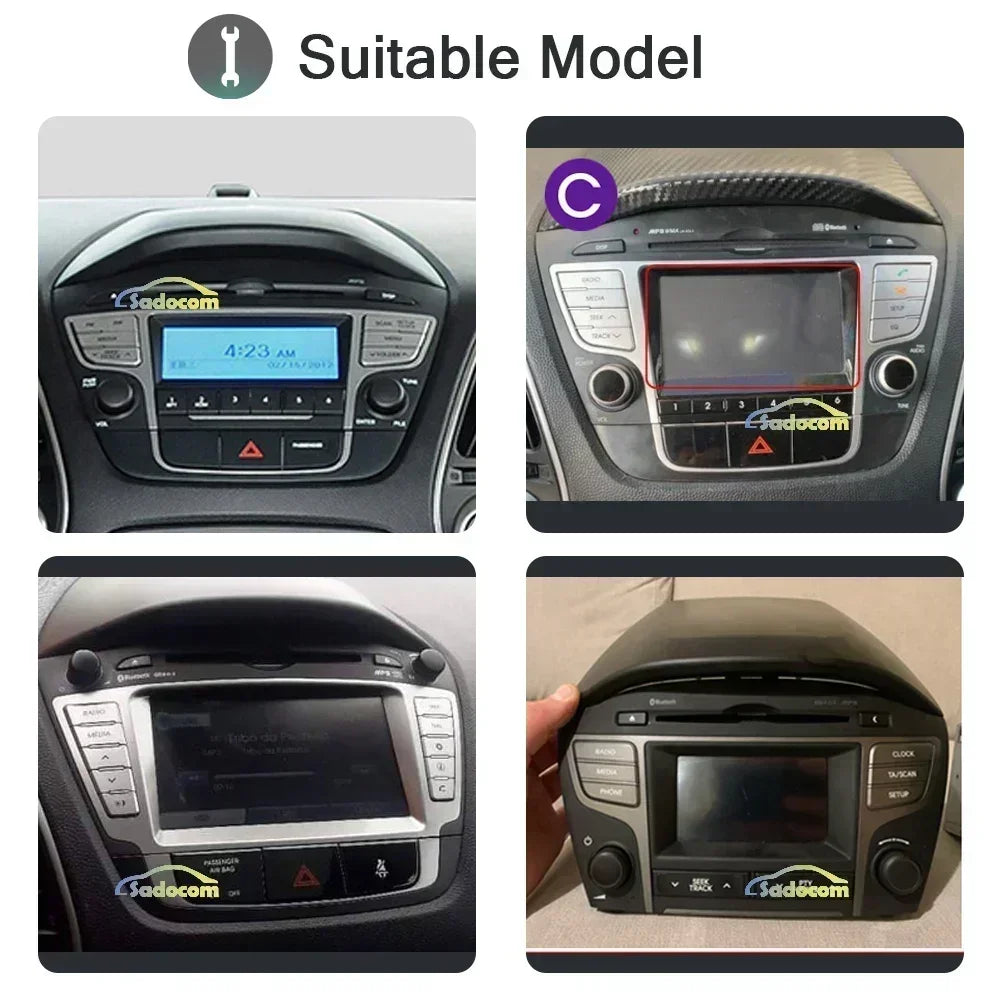 7 "Carplay DSP IPS Android 13,0 8GB + 128GB 8 núcleos reproductor Multimedia GPS Radio Wifi para Hyundai Tucson 2 LM IX35 2009-2015