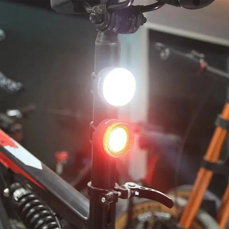 BUCKLOS luz trasera de bicicleta luz delantera 1100mAh LED COB lámpara de bicicleta impermeable USB recargable Mtb luces traseras de bicicleta de carretera piezas de bicicleta