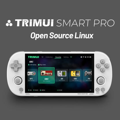 Trimui Smart Pro consola de juegos portátil pantalla IPS de 4,96 pulgadas sistema Linux Joystick iluminación RGB Smartpro reproductor de videojuegos Retro regalo