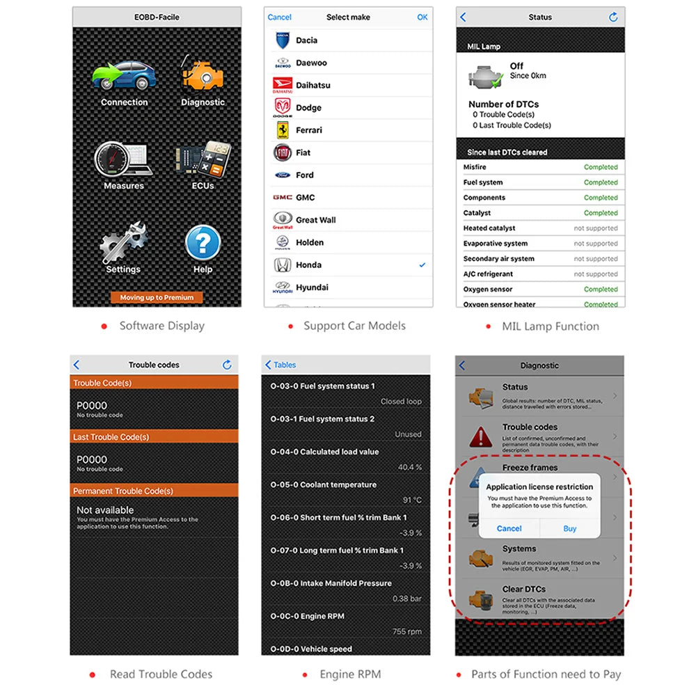 OBDII-herramienta de diagnóstico de coche, escáner lector de código, WiFi/Bluetooth ELM 327 V 1,5 ICAR2 OBD SCAN para Android/IOS PIC18F25K80 Chip