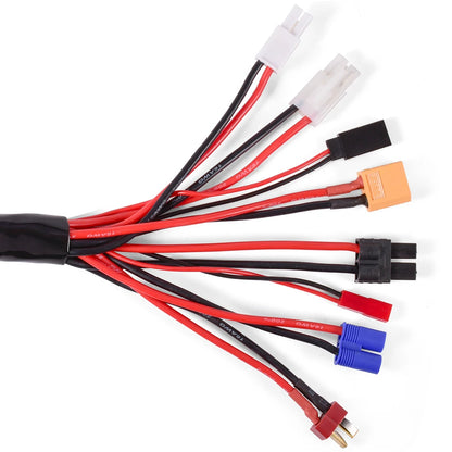 Conector adaptador de cargador RC 8 en 1, cargador 4,0mm Banana XT60 TRX Tamiya Lipo para coche RC Drone Imax B6 B6AC Cable de batería