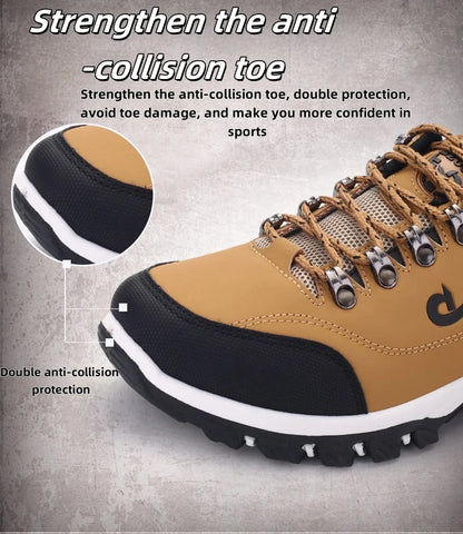 Modelos de otoño e invierno, zapatos de senderismo impermeables para hombres, zapatos deportivos de cuero PU para exteriores, resistentes al desgaste, para caminar, tácticos