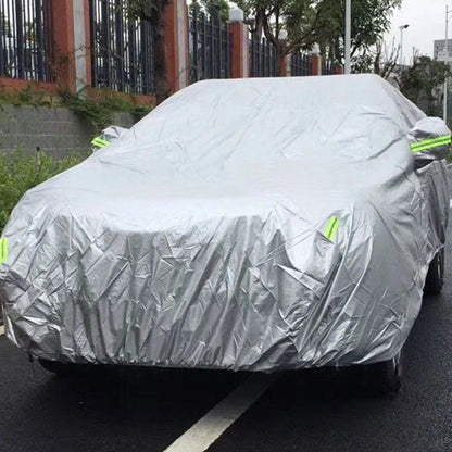 S-XXL cubierta de coche Sedan cubiertas completas con tira reflectante protección solar a prueba de polvo e impermeable UV resistente a los arañazos Universal