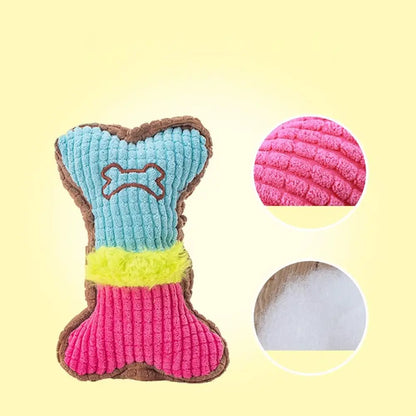1 juguetes chirriantes para perros, juguete para masticar para perros de peluche con huesos para cachorros de razas pequeñas y medianas, masticadores agresivos para mascotas, juego de limpieza de dientes