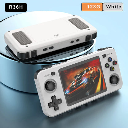 Consola de videojuegos portátil R36H, pantalla IPS de 3,5 pulgadas, más de 10000 juegos, emulador ARKOS para PS1/PSP/DC/N64/SS